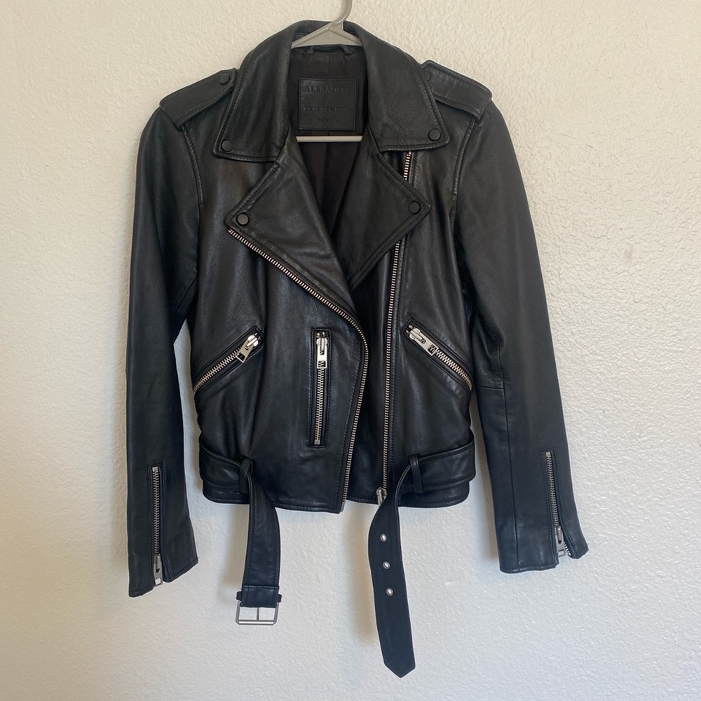 AllSaints Balfern biker leather jacket